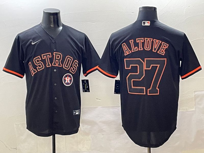 Men Houston Astros #27 Altuve Black Game Nike 2025 MLB Jersey style 4257